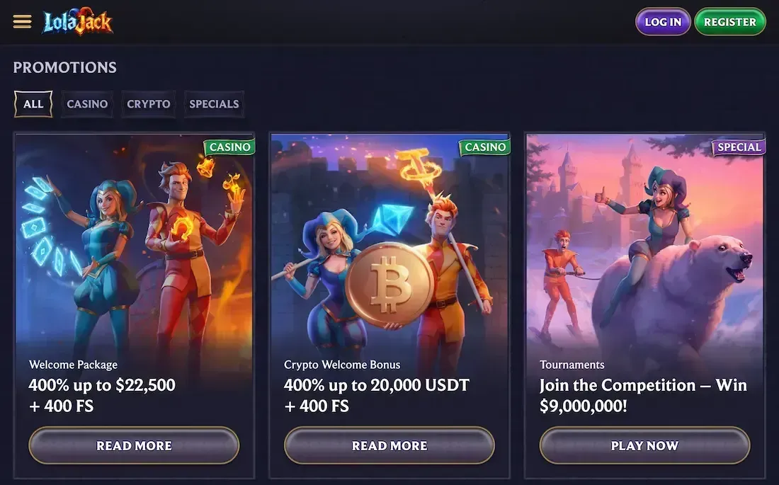 Lolajack Bonusy